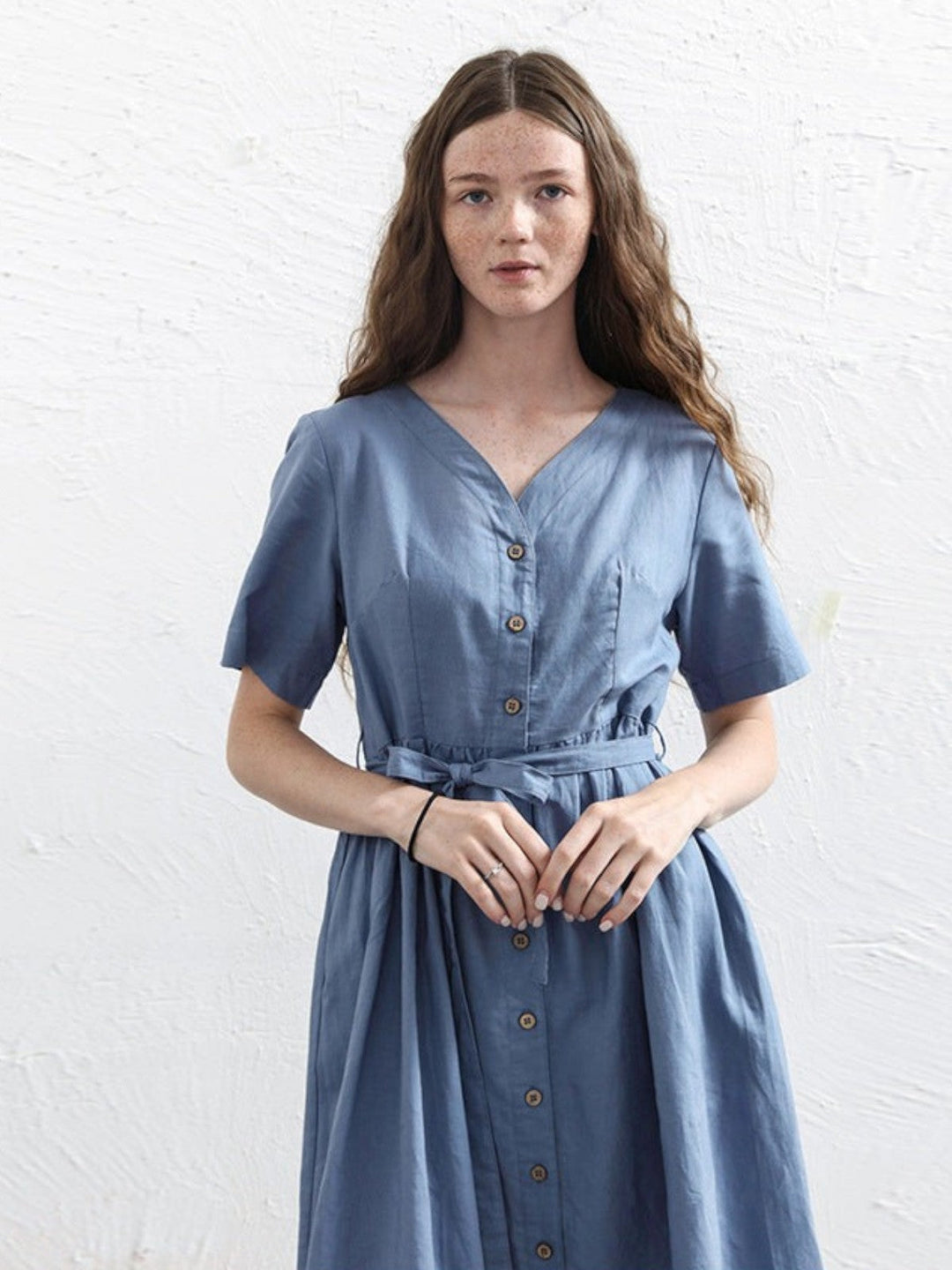 Luna Button-Down Midi Dress