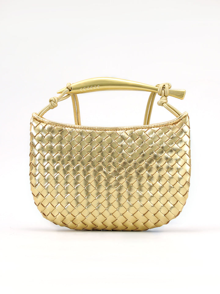 Layla Metallic Woven Bag