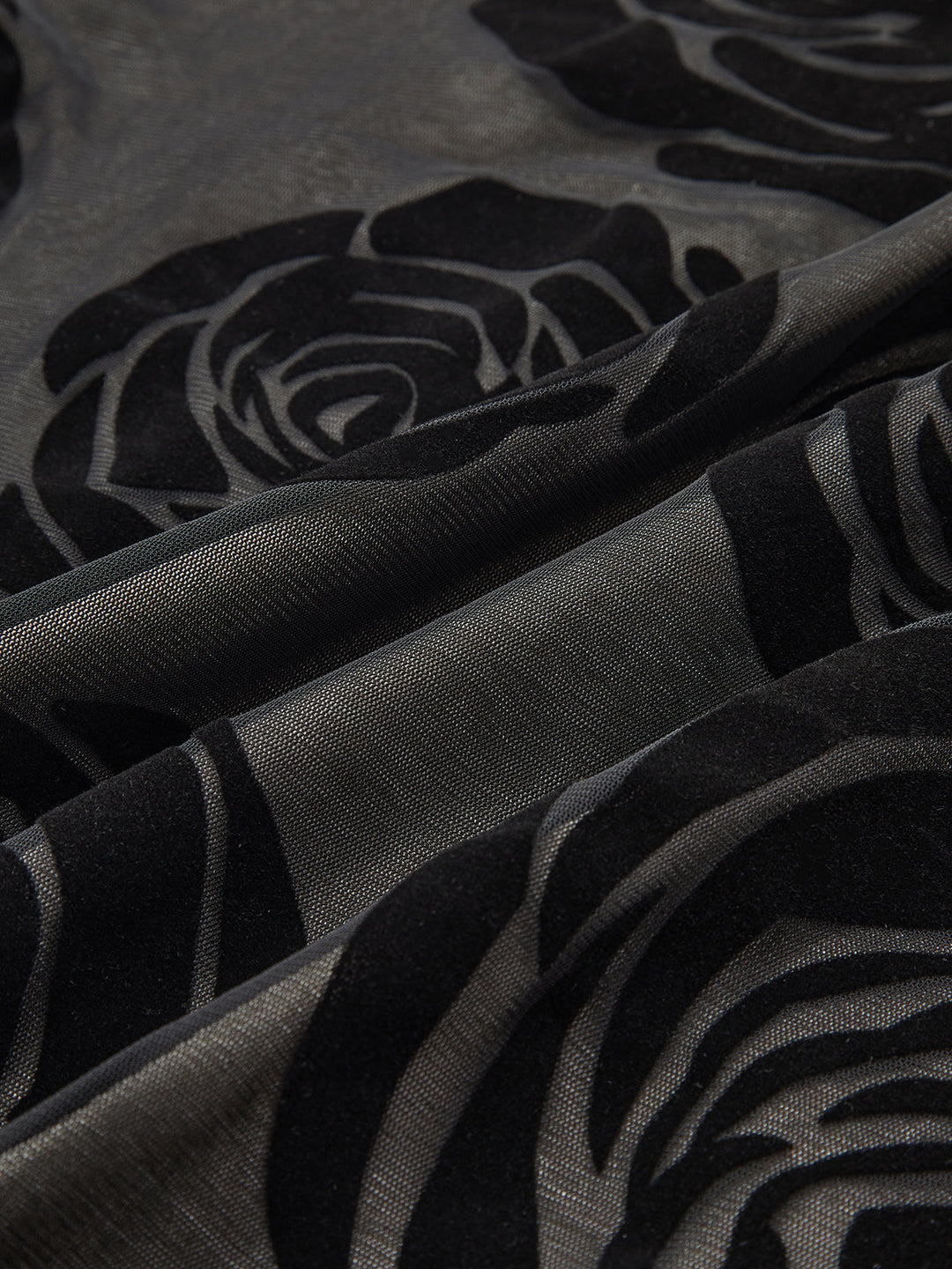 Sophia Black Jacquard Asymmetrical Gown