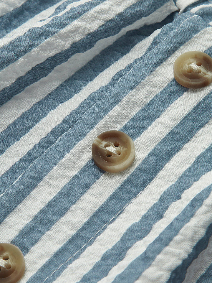 Clara Vintage Pinstripe Button Shorts