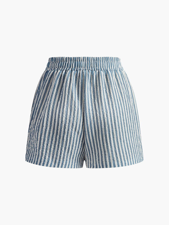 Clara Vintage Pinstripe Button Shorts