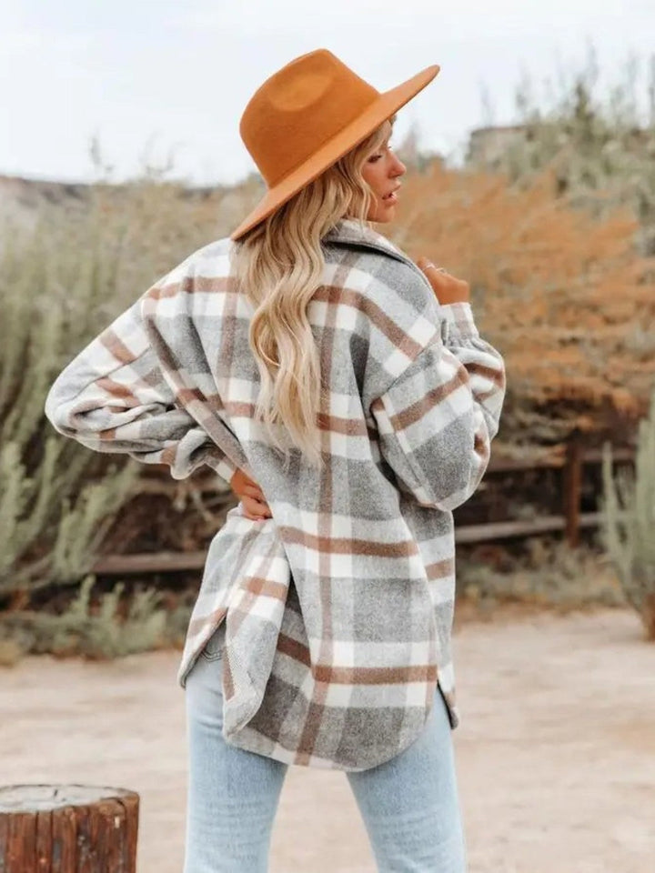 Charlotte Plaid Overshirt Coat