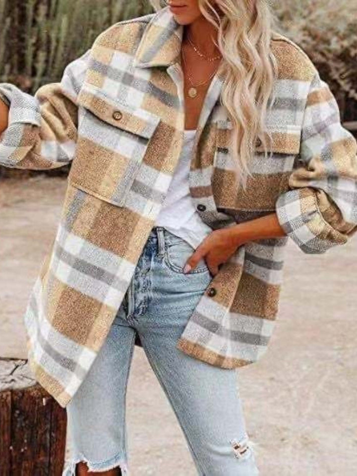 Charlotte Plaid Overshirt Coat