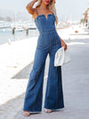 Harper Denim Flared Jumpsuit