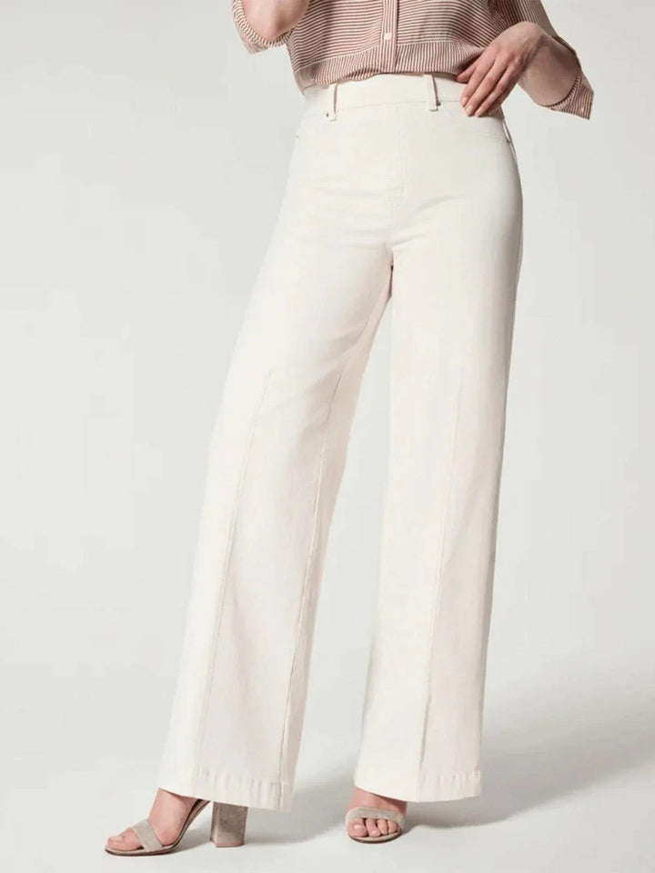 Emma Pull-On Wide-Leg Jeans