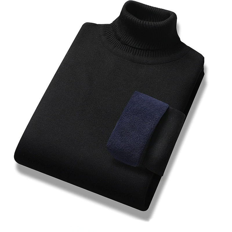 ZEKI - Men’s Warm Teddy-Lined Turtleneck