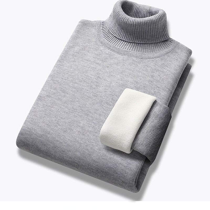 ZEKI - Men’s Warm Teddy-Lined Turtleneck