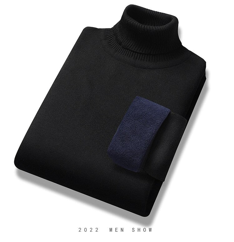 SILAS - Teddy-Lined Turtleneck Pullover for Men