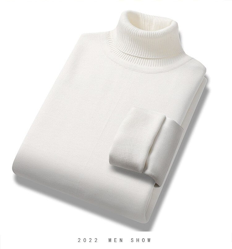 SILAS - Teddy-Lined Turtleneck Pullover for Men