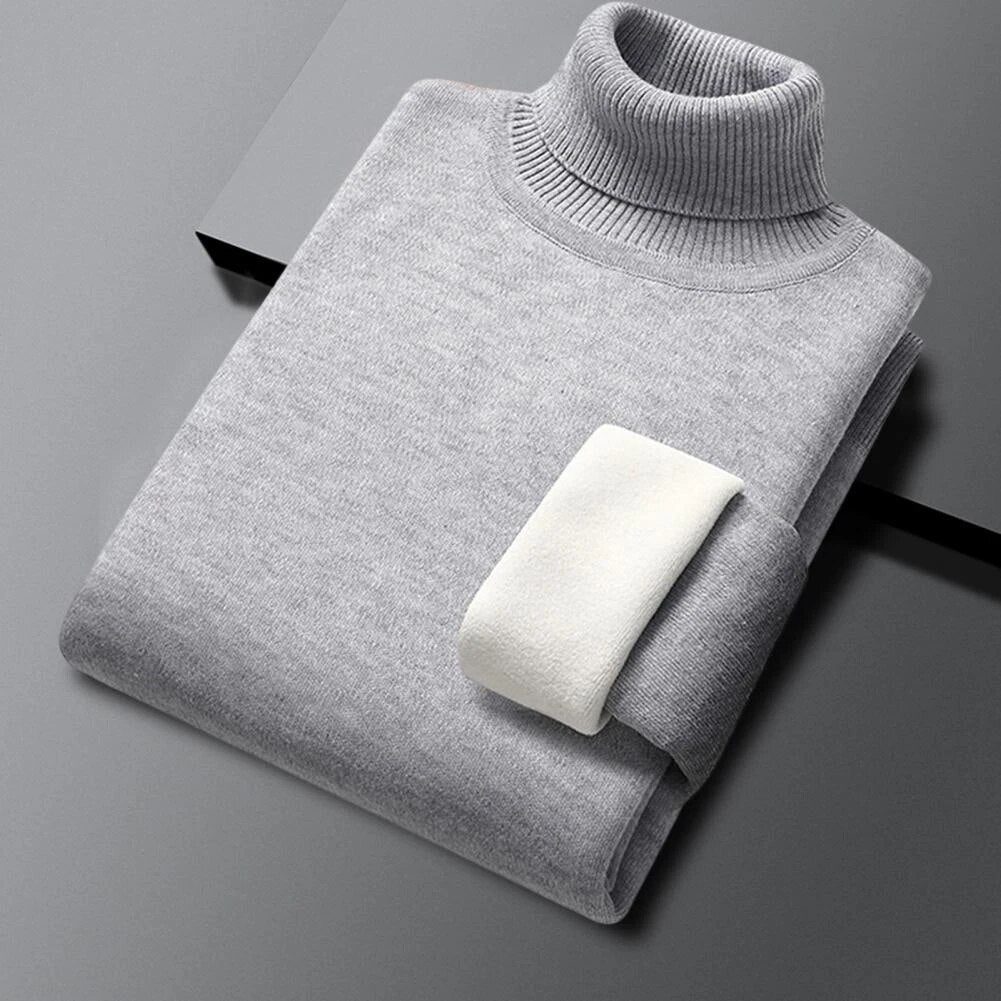 SILAS - Teddy-Lined Turtleneck Pullover for Men