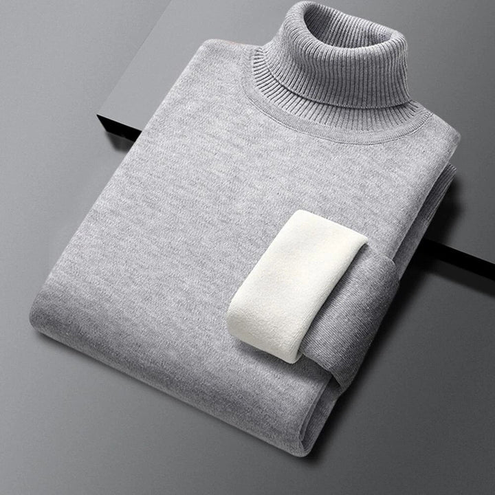SILAS - Teddy-Lined Turtleneck Pullover for Men