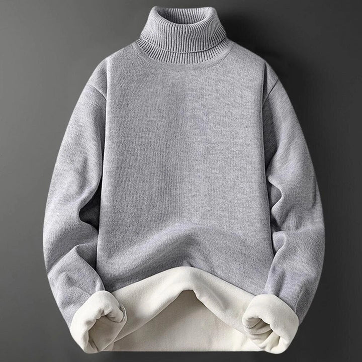 SILAS - Teddy-Lined Turtleneck Pullover for Men