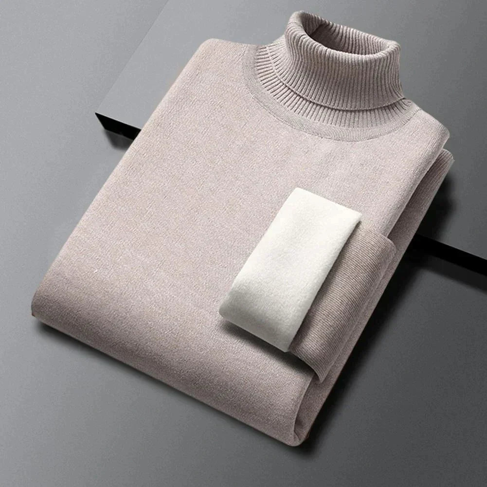 SILAS - Teddy-Lined Turtleneck Pullover for Men