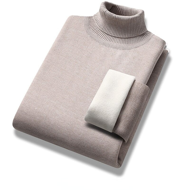ZEKI - Men’s Warm Teddy-Lined Turtleneck