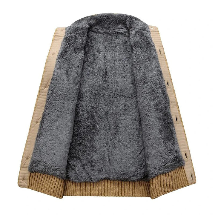 LIAM – Cable Knit Fleece-Lined Cardigan for Men