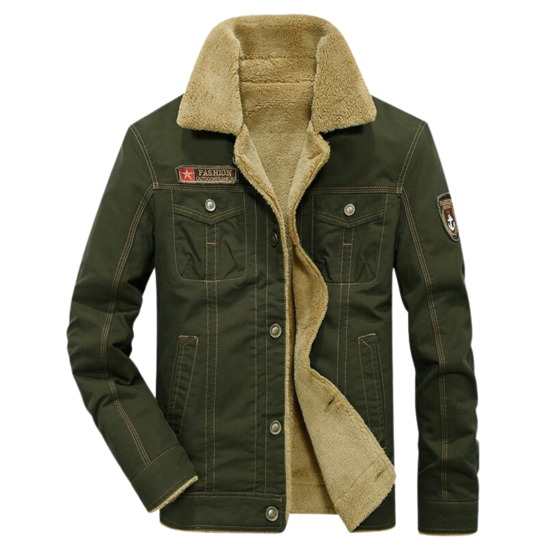 AKE - Men's Biker Jacket with Lining