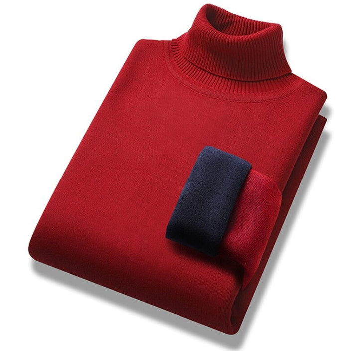 ZEKI - Men’s Warm Teddy-Lined Turtleneck