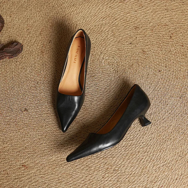 Marise - Pointed Toe Leather Pumps