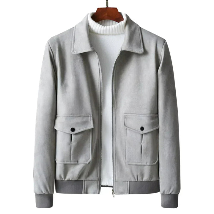 EDGARS - Suede Bomber with Teddy Lining