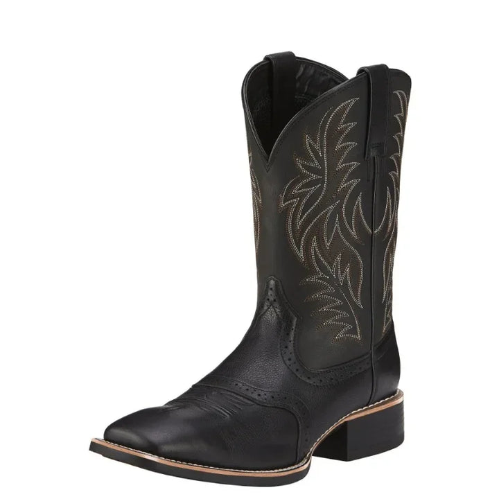 COLTON – Men’s Retro Cowboy Boots with Embroidery