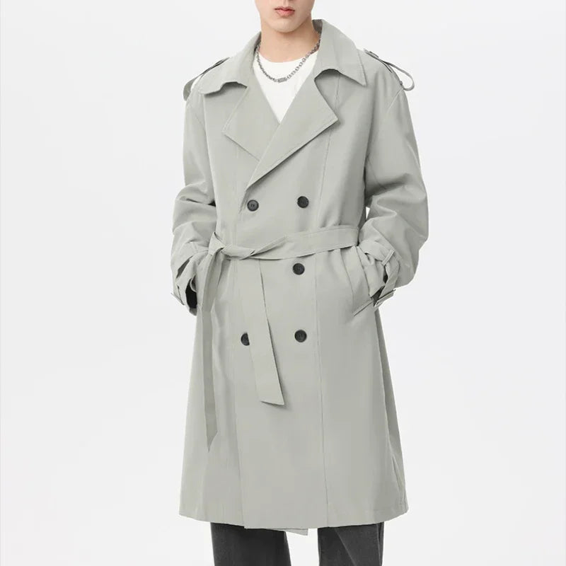 GJERSON – Men’s Windproof Double-Breasted Mid-Length Jacket