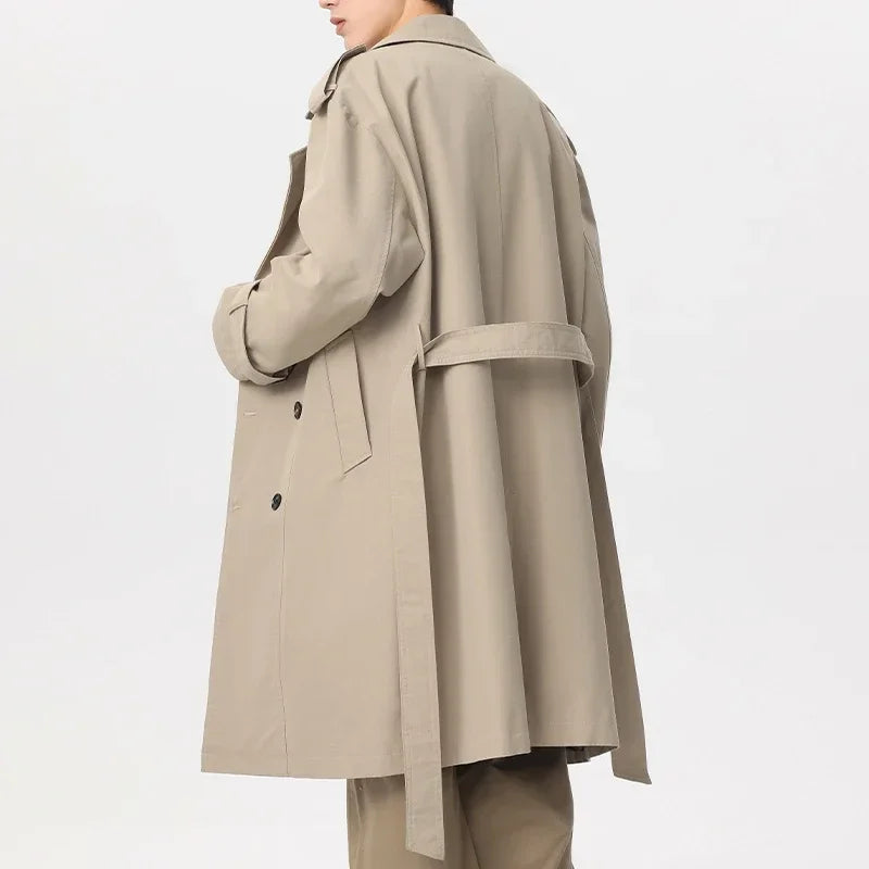GJERSON – Men’s Windproof Double-Breasted Mid-Length Jacket