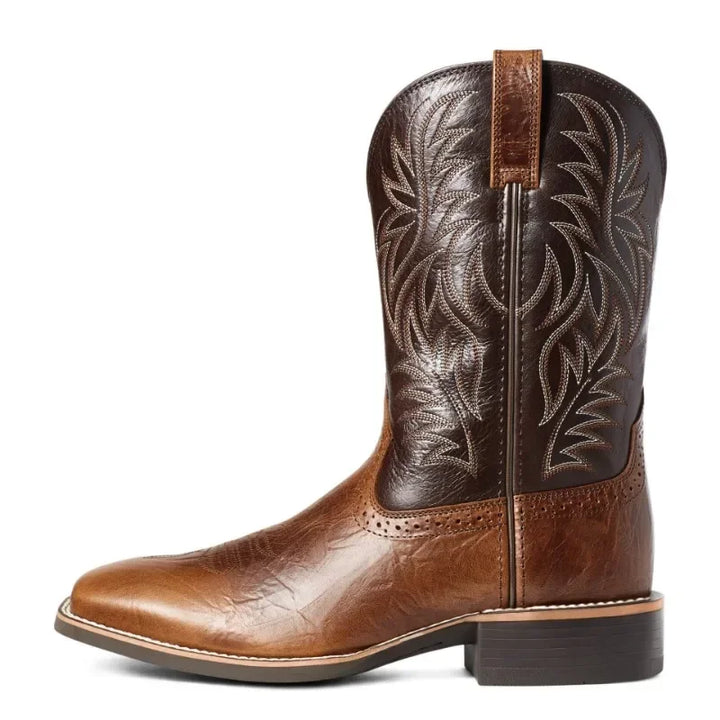COLTON – Men’s Retro Cowboy Boots with Embroidery