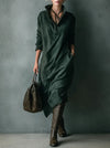 Elvira™ Relaxed Velvet Dress with Pockets
