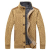LIAM – Cable Knit Fleece-Lined Cardigan for Men