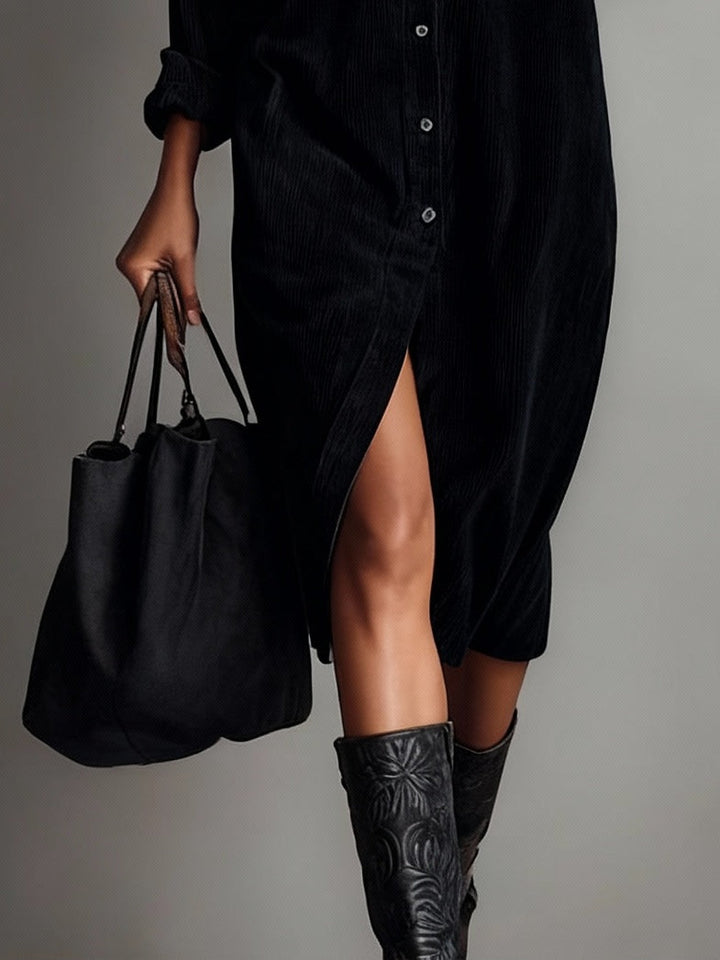 Single Breasted Midi Dress