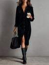 Single Breasted Midi Dress