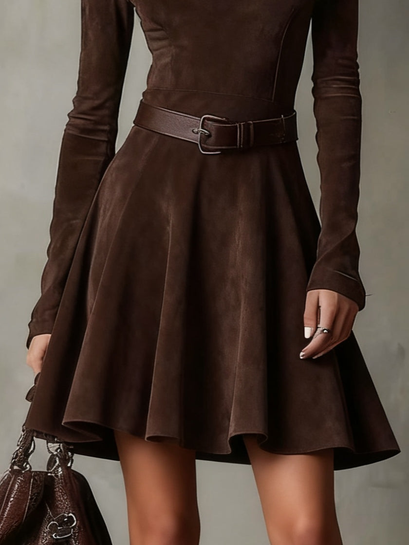 Vintage Suede Mini Dress