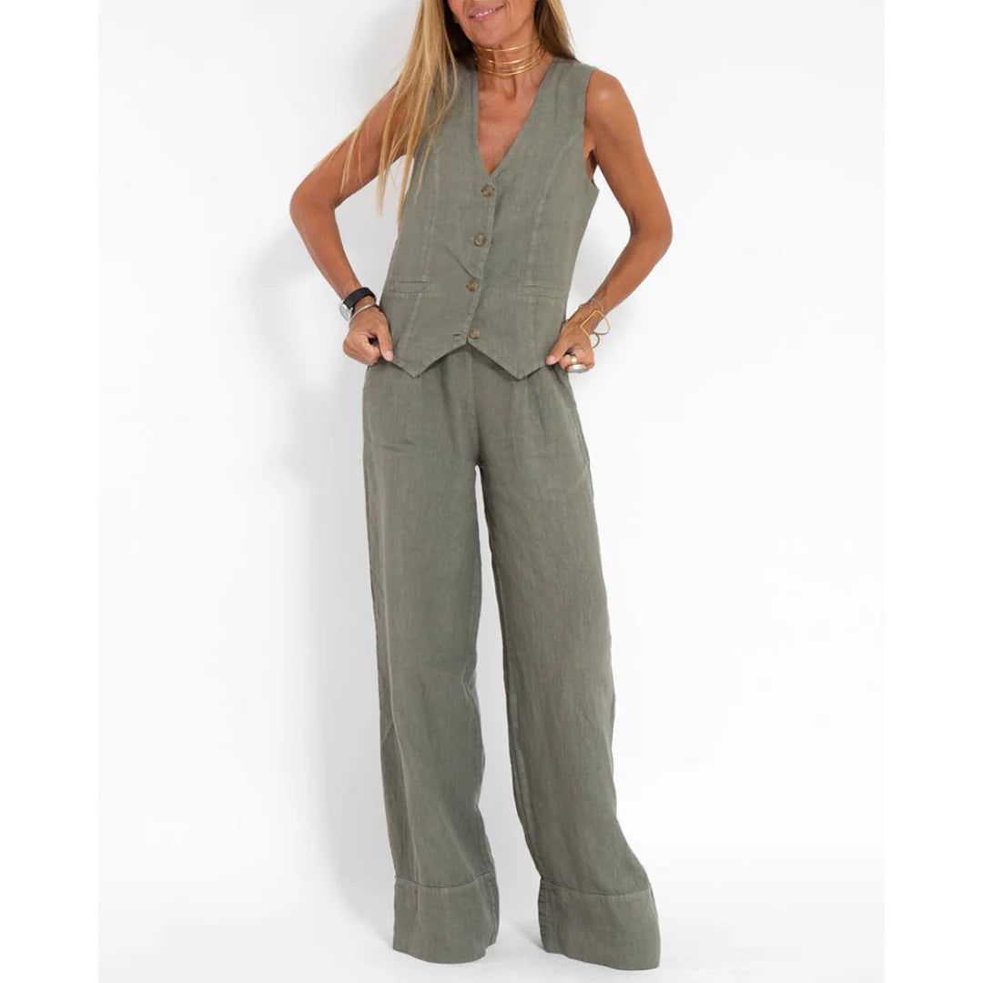 Felicity - Sleeveless Top & Trouser Set for Women