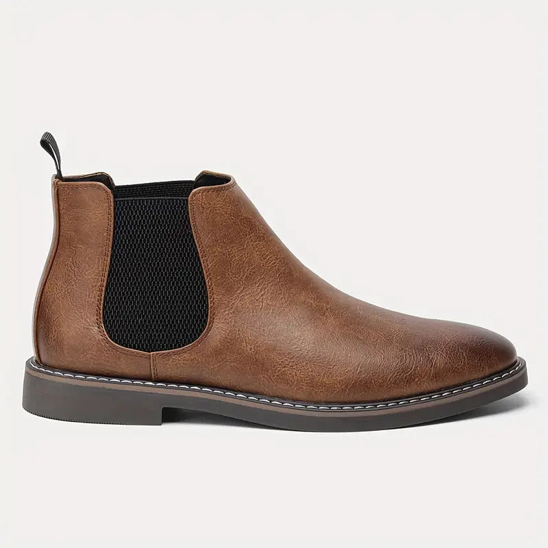 MASON -  Handcrafted Brown Leather Chelsea Boots