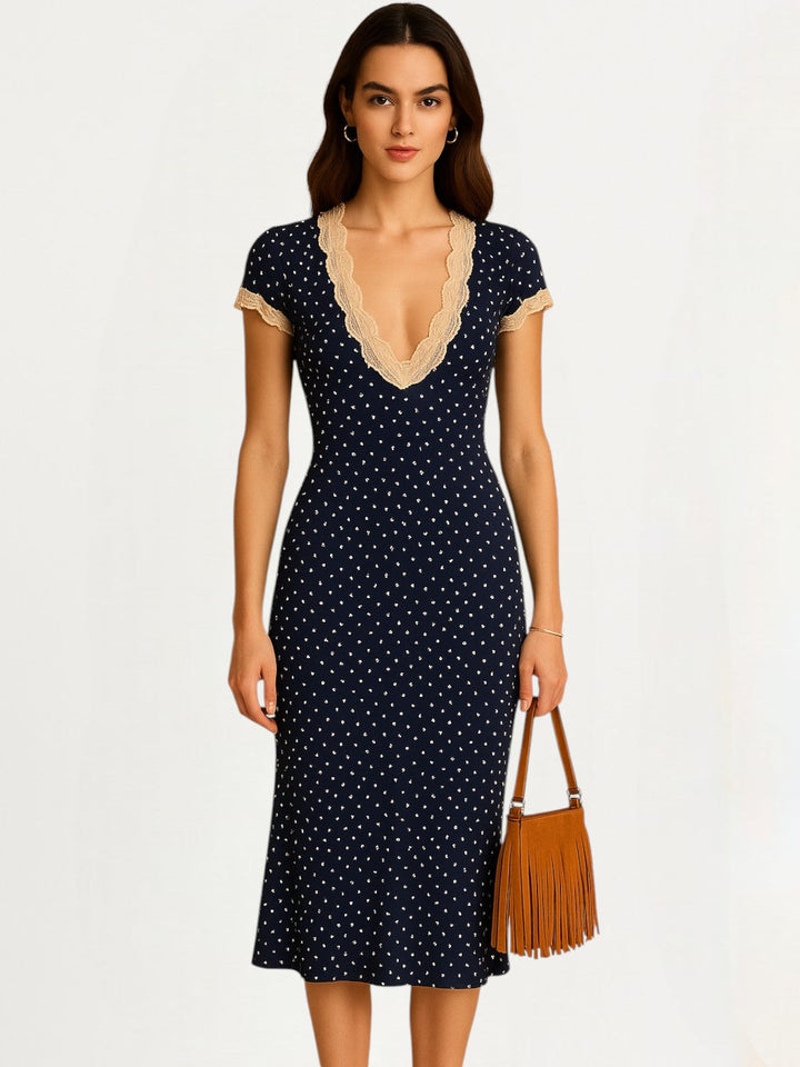 Luna Polka Dot Midi Dress