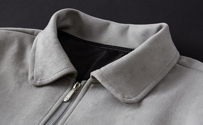 EDGARS - Suede Bomber with Teddy Lining
