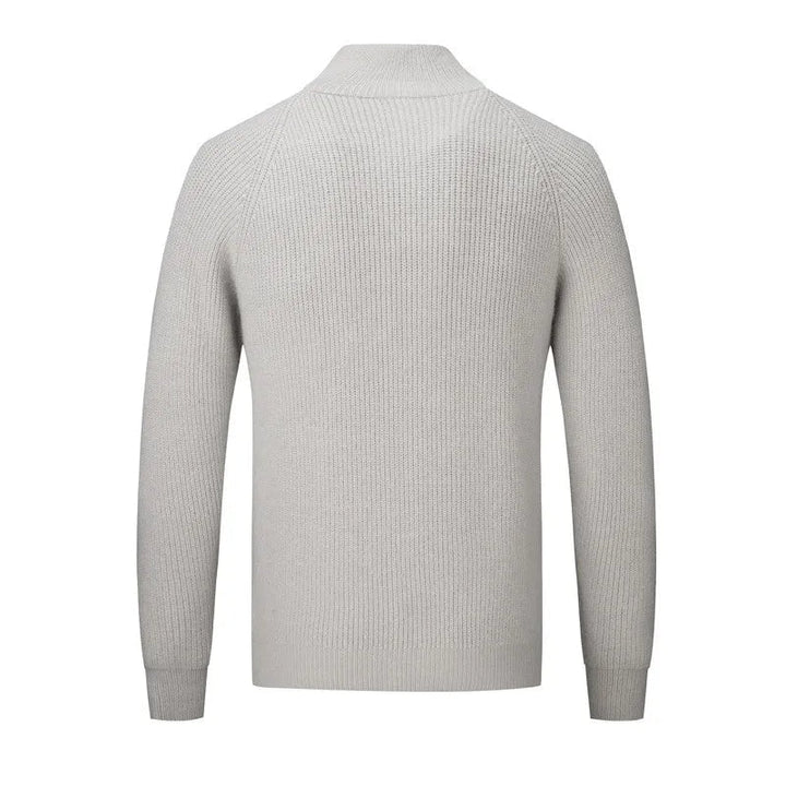 MARTI - Men’s Zip-Up Wool-Blend High-Neck Cardigan