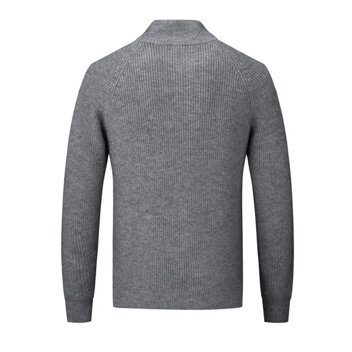 MARTI - Men’s Zip-Up Wool-Blend High-Neck Cardigan