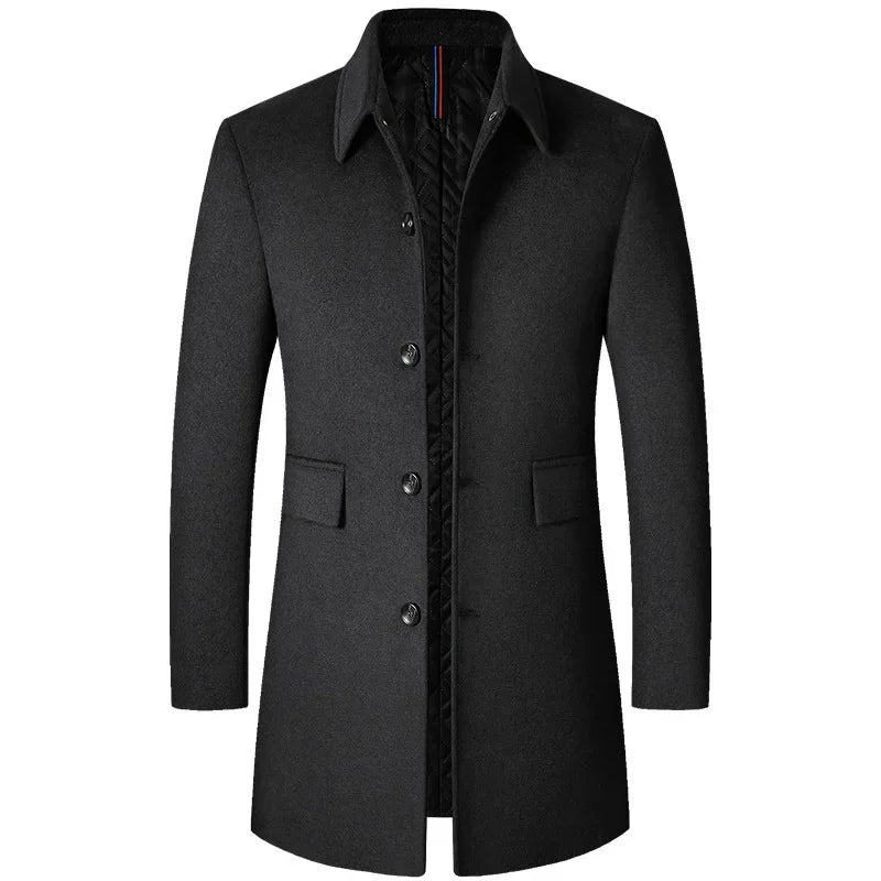 EDGAR – Long Wool Blend Coat for Men