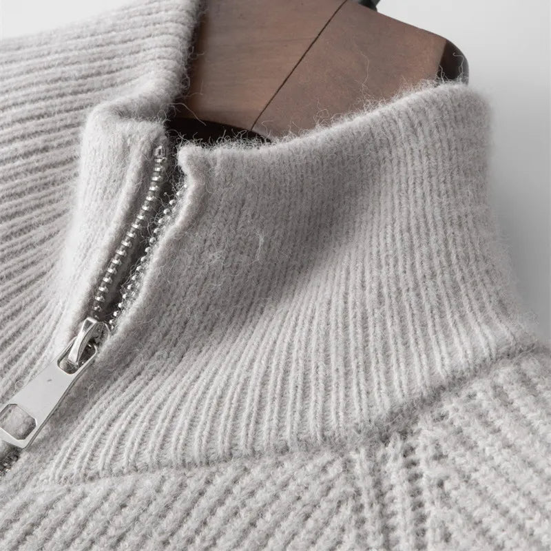 BENNO – Men’s Zip-Neck Knit Pullover Vest