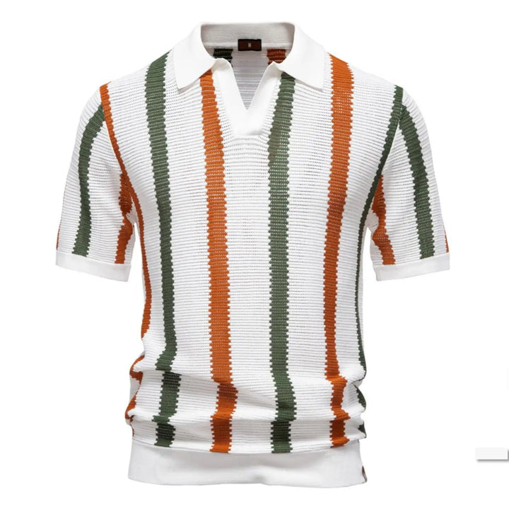 LIAM – Ribbed Knit Casual Polo Shirt