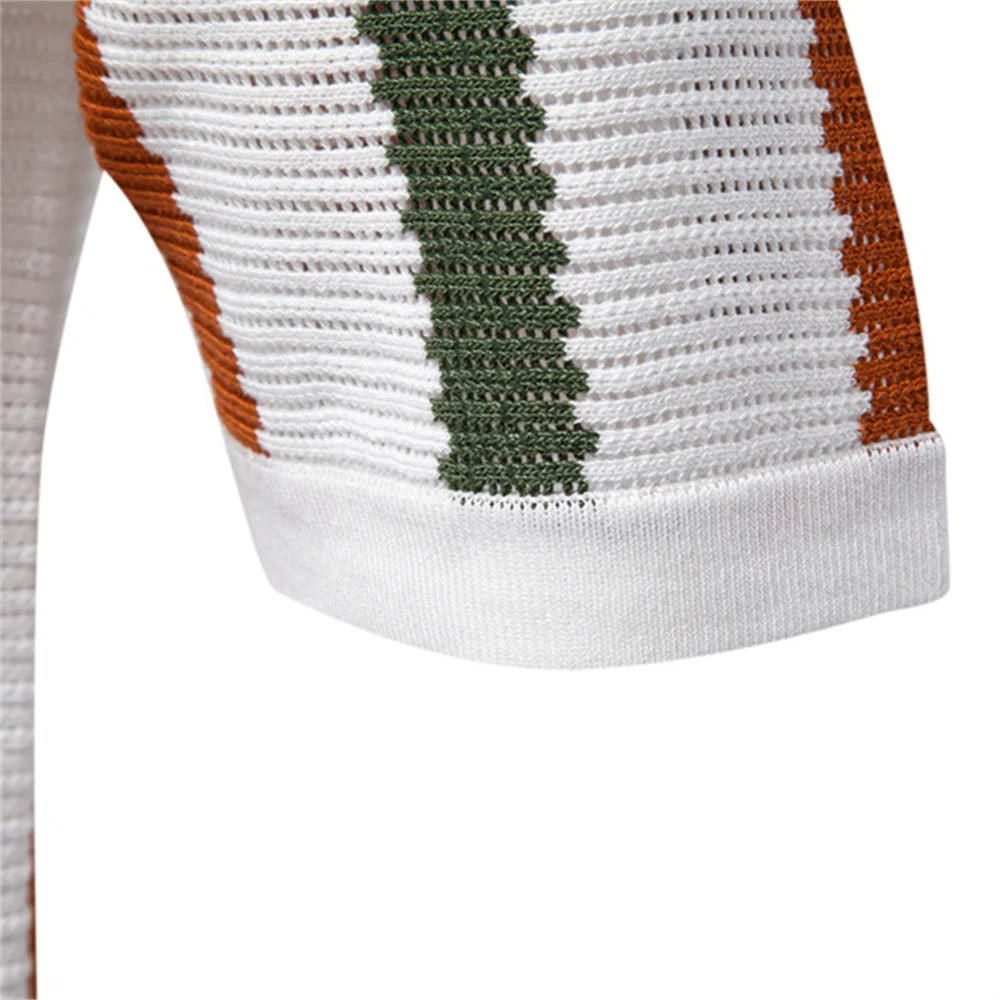 LIAM – Ribbed Knit Casual Polo Shirt