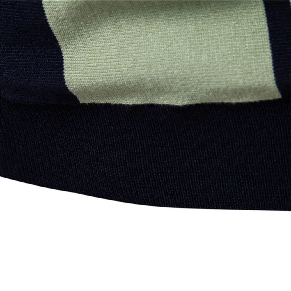 JULIEN – Striped Mesh Casual Polo Shirt