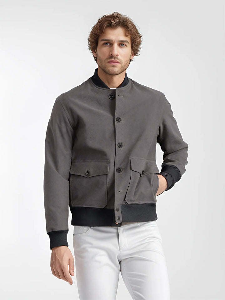 FINN – Men’s Ribbed-Collar Bomber Jacket