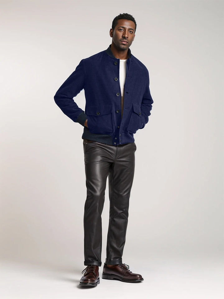 FINN – Men’s Ribbed-Collar Bomber Jacket