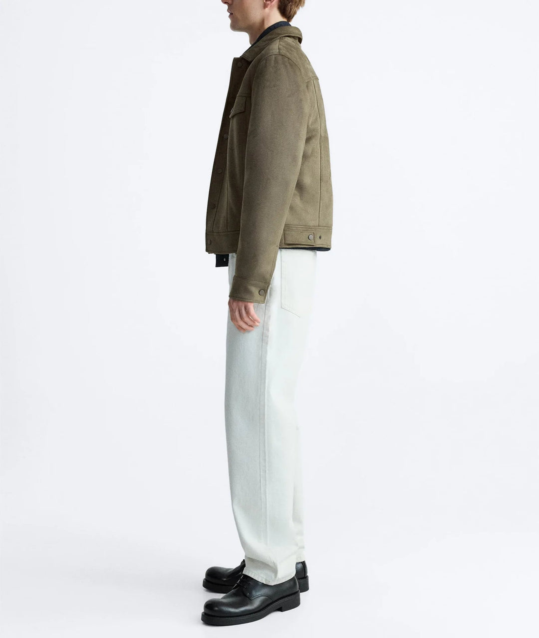 JAMES – White Zip-Up Casual Jacket