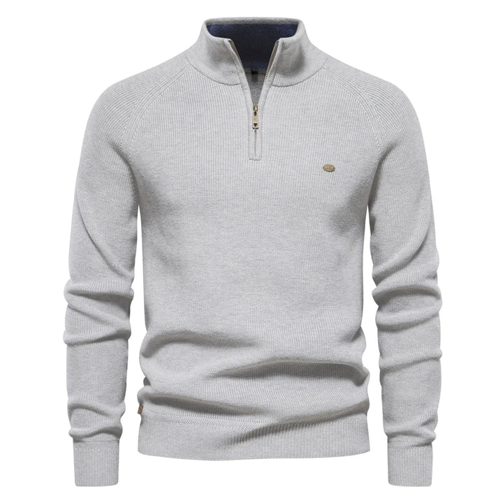 KEATON – Men's Ribbed Quarter-Zip Pullover