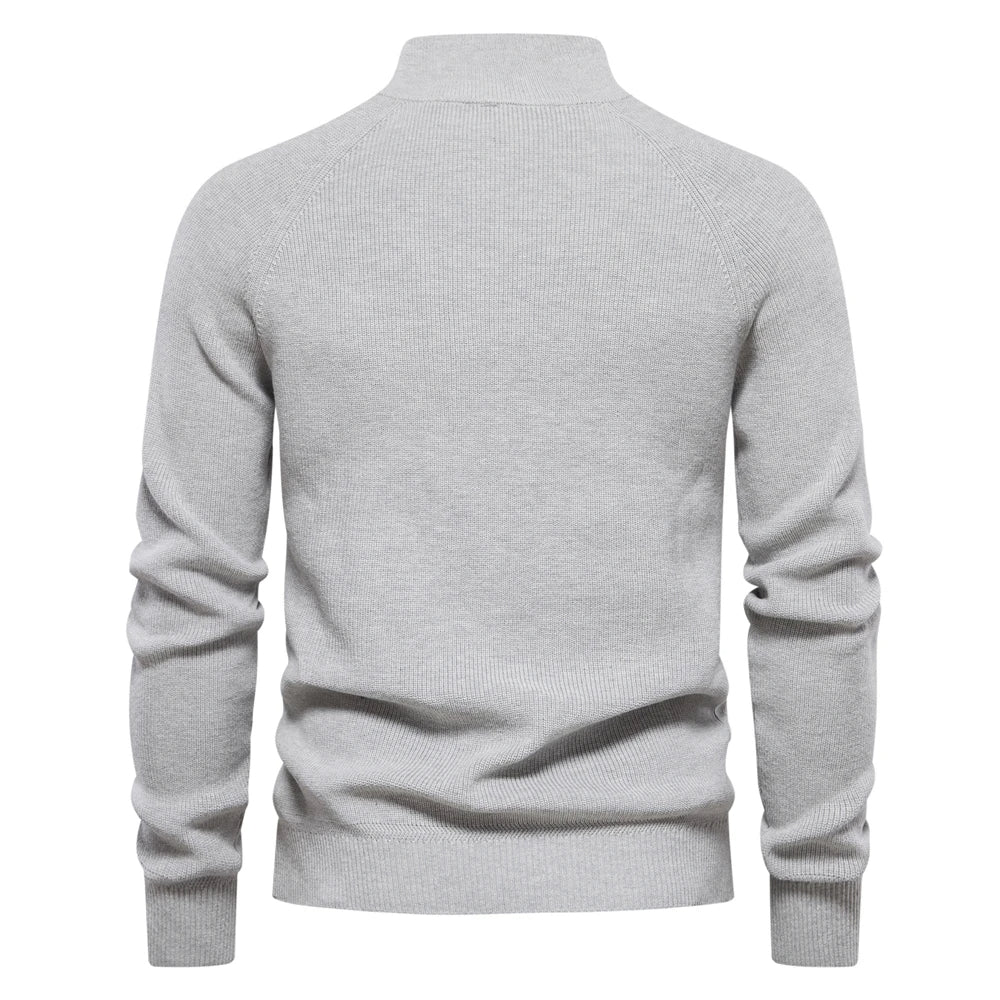 KEATON – Men's Ribbed Quarter-Zip Pullover