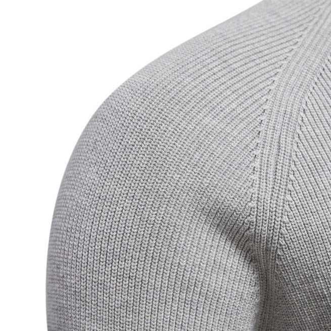 KEATON – Men's Ribbed Quarter-Zip Pullover