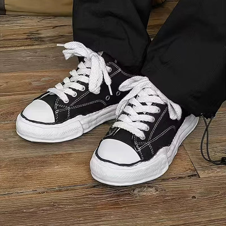 MASIYO MINATU - Distressed Canvas Sneakers
